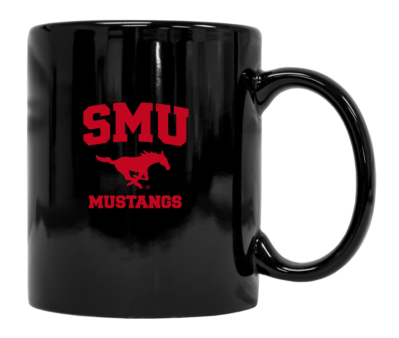 Southern Methodist University Black Ceramic Mug 2-Pack (Black).