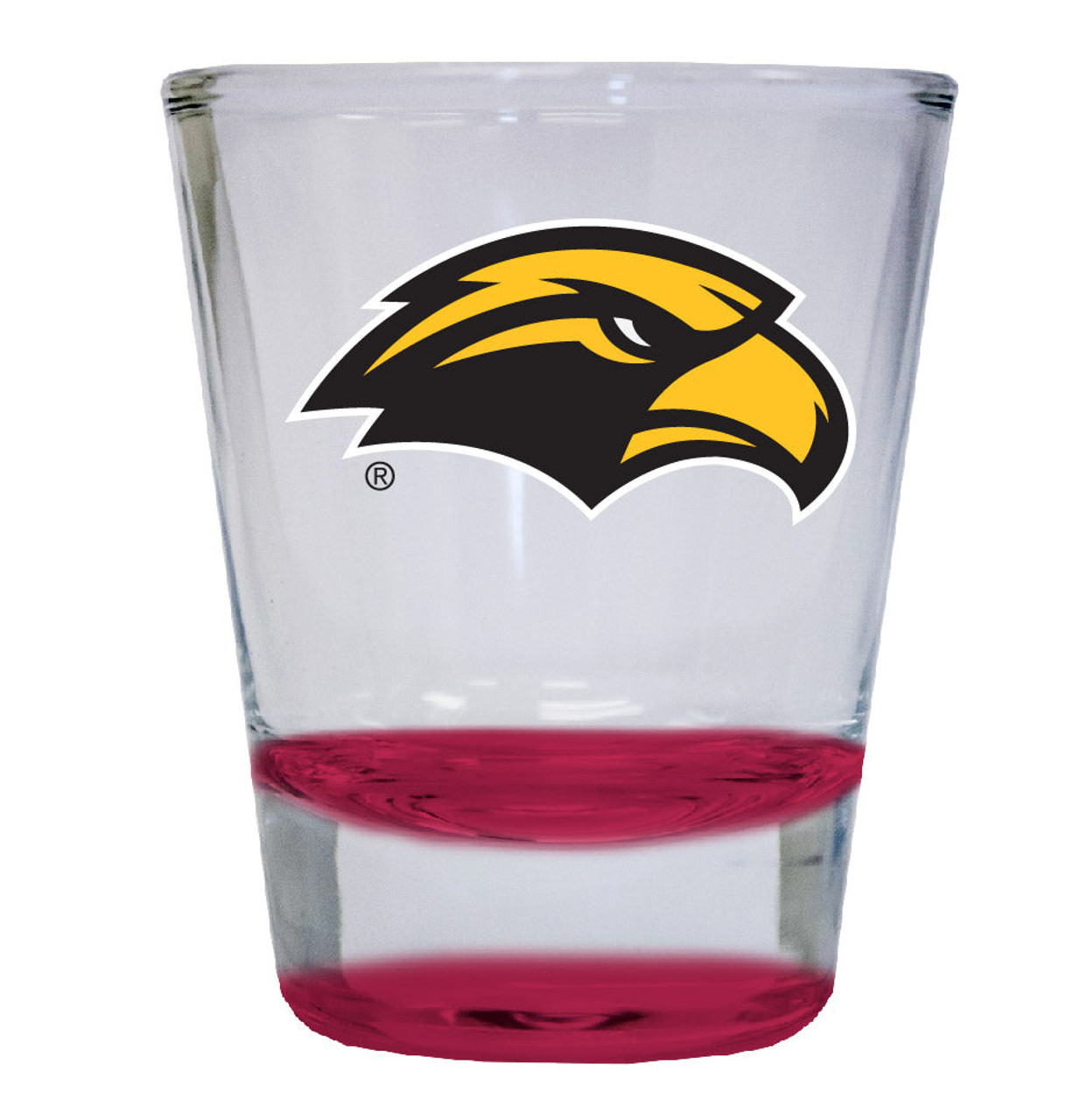 Southern Mississippi Golden Eagles 2 ounce Color Etched Shot Glasses