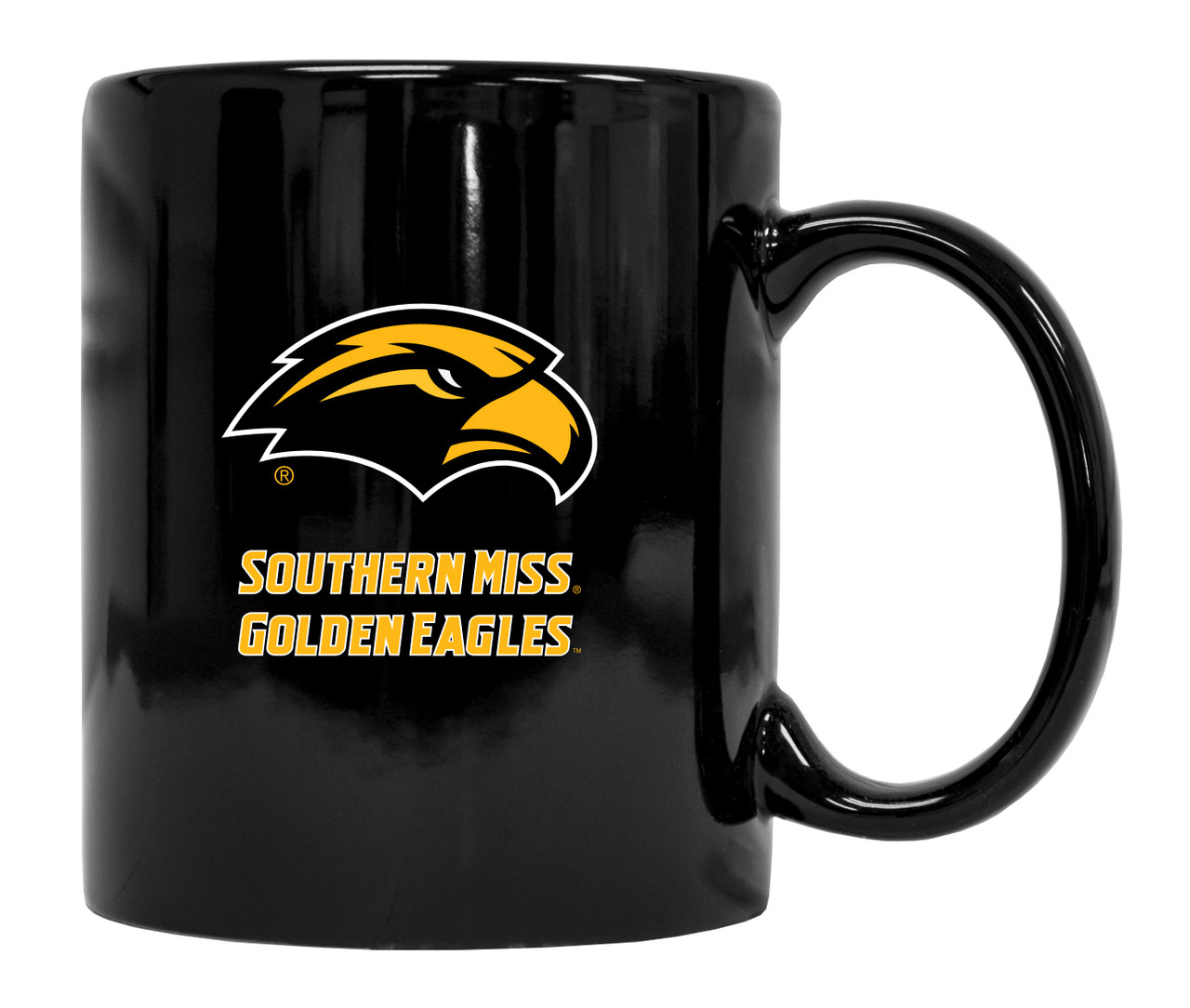 Southern Mississippi Golden Eagles Black Ceramic Mug 2-Pack (Black).