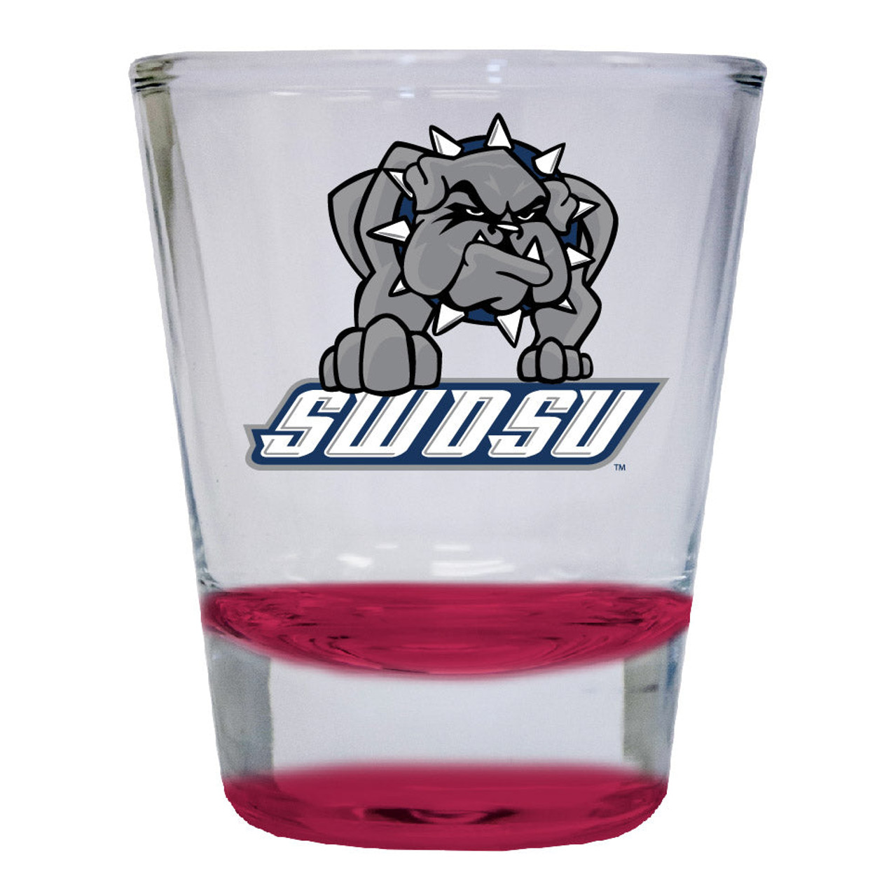 Southwestern Oklahoma State University 2 ounce Color Etched Shot Glasses