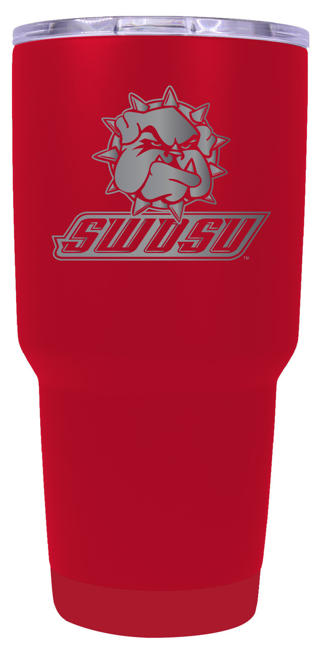 Southwestern Oklahoma State University 24 oz Insulated Tumbler Etched - Red