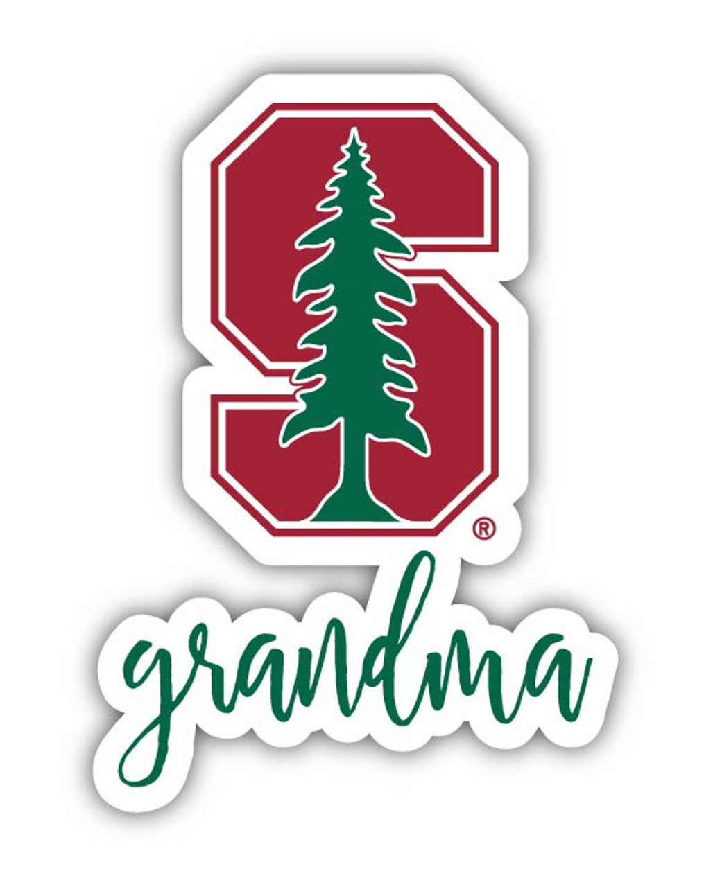 Stanford University 4 Inch Proud Grand Mom Die Cut Decal