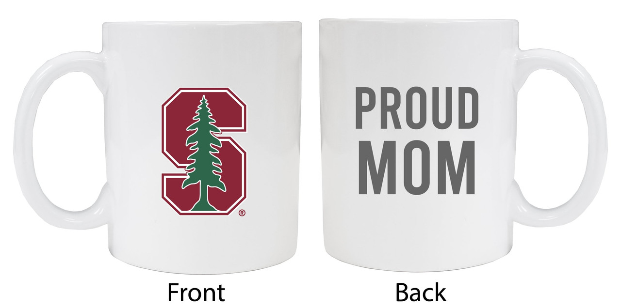 Stanford University Proud Mom White Ceramic Coffee Mug 2-Pack (White).