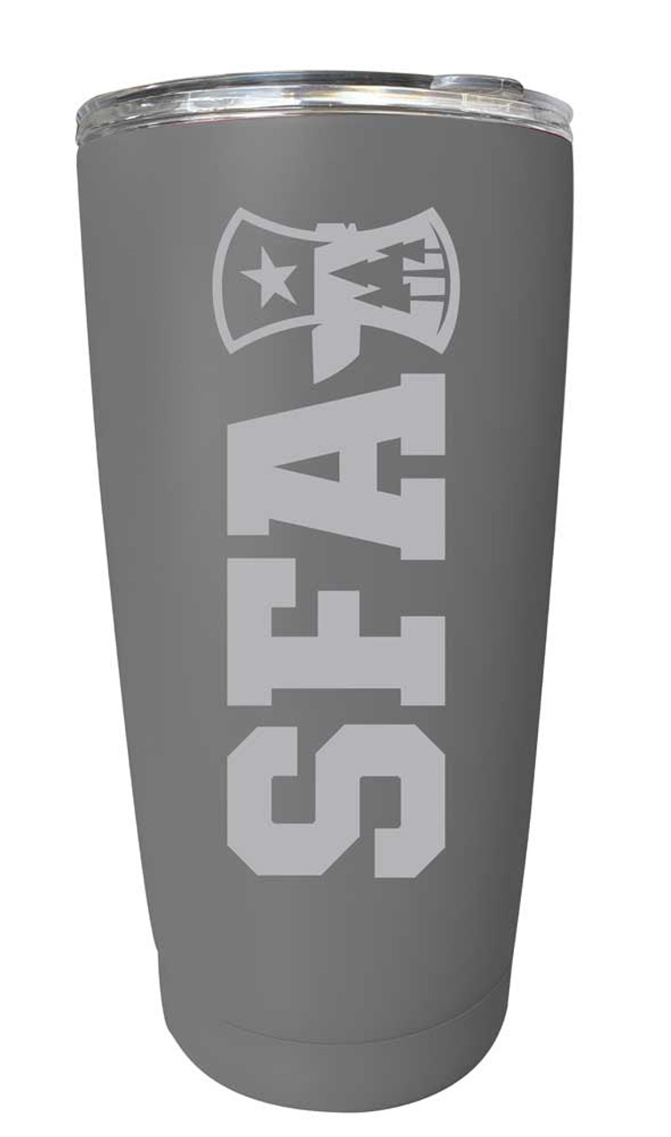 Stephen F. Austin State University Etched 16 oz Stainless Steel Tumbler (Gray)