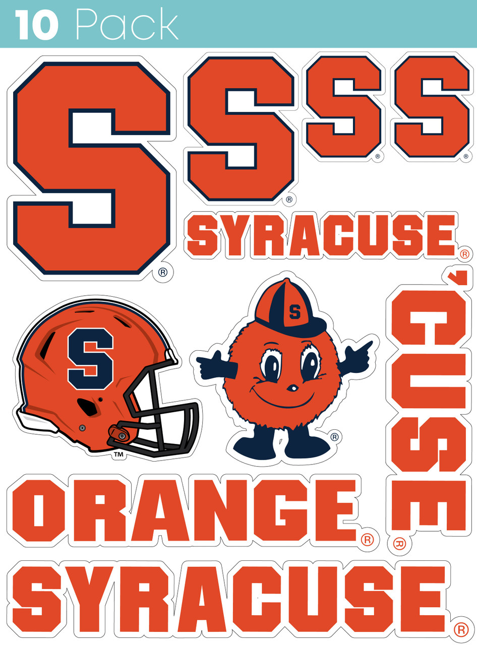 Syracuse Orange 10 Pack Collegiate Vinyl Decal Sticker