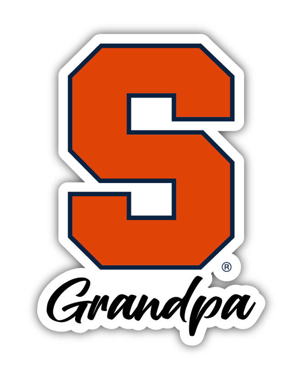 Syracuse Orange 4 Inch Proud Grandpa Die Cut Decal