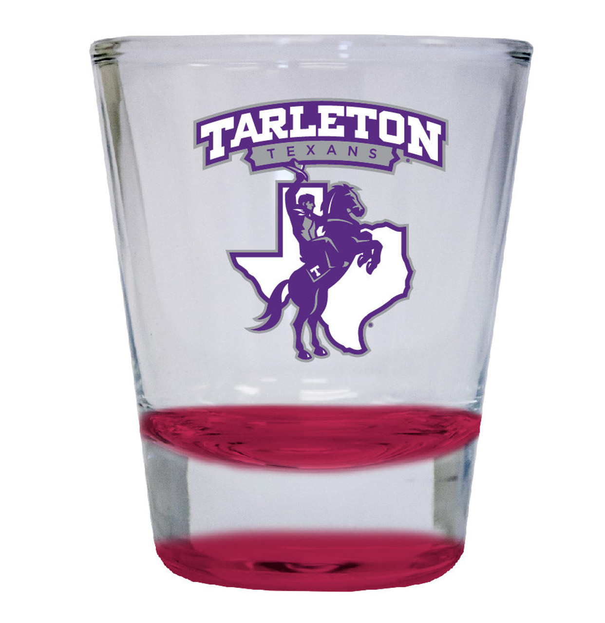 Tarleton State University 2 ounce Color Etched Shot Glasses