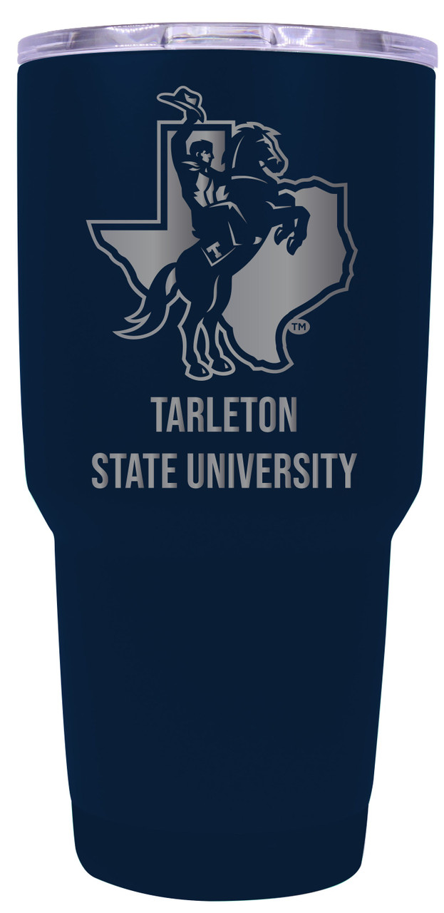 Tarleton State University 24 oz Insulated Tumbler Etched - Navy