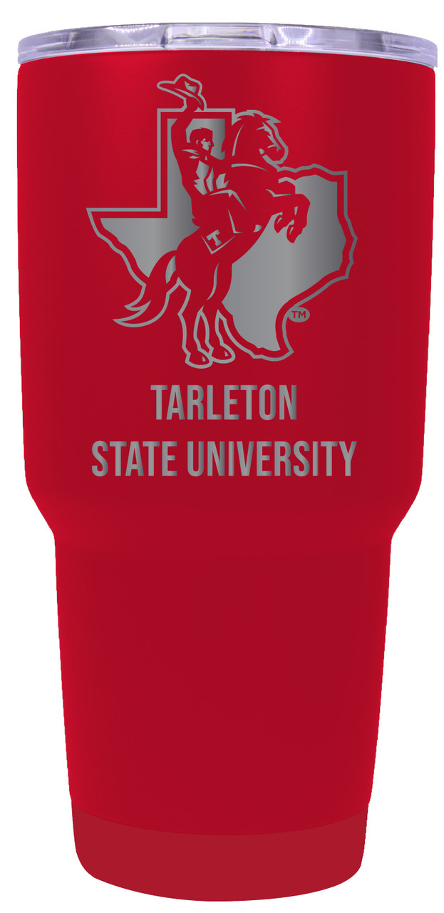 Tarleton State University 24 oz Insulated Tumbler Etched - Red