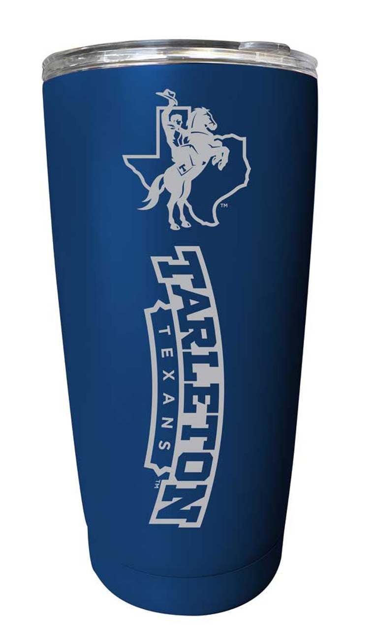 Tarleton State University Etched 16 oz Stainless Steel Tumbler (Choose Your Color)