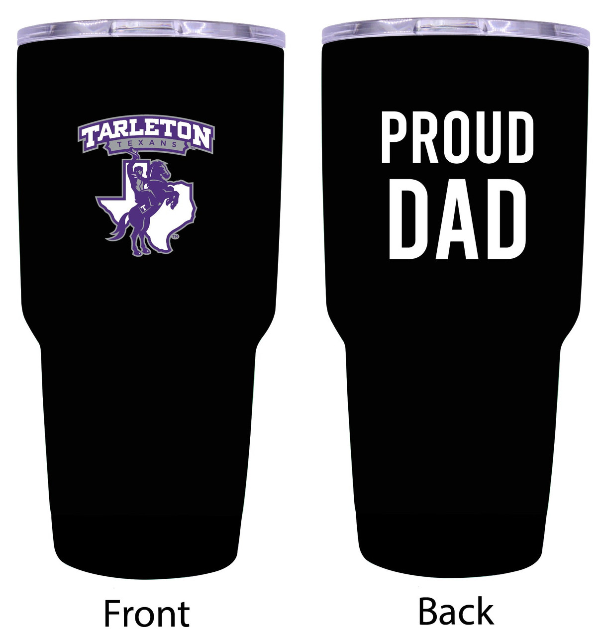 Tarleton State University Proud Dad 24 oz Insulated Stainless Steel Tumblers Choose Your Color.