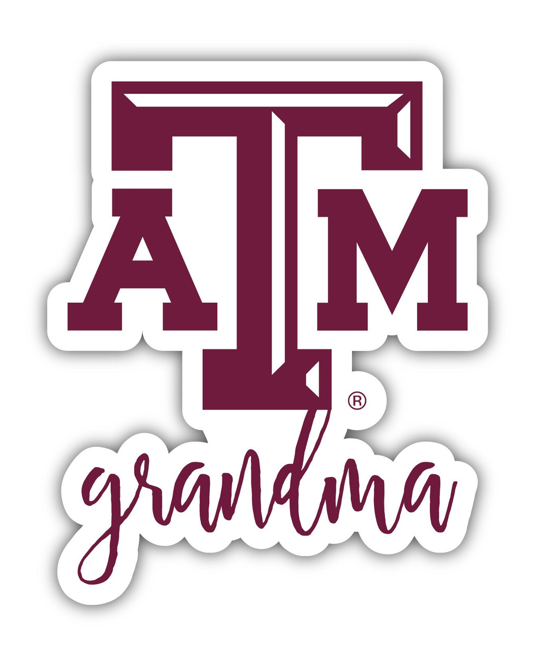 Texas A&M Aggies 4 Inch Proud Grand Mom Die Cut Decal