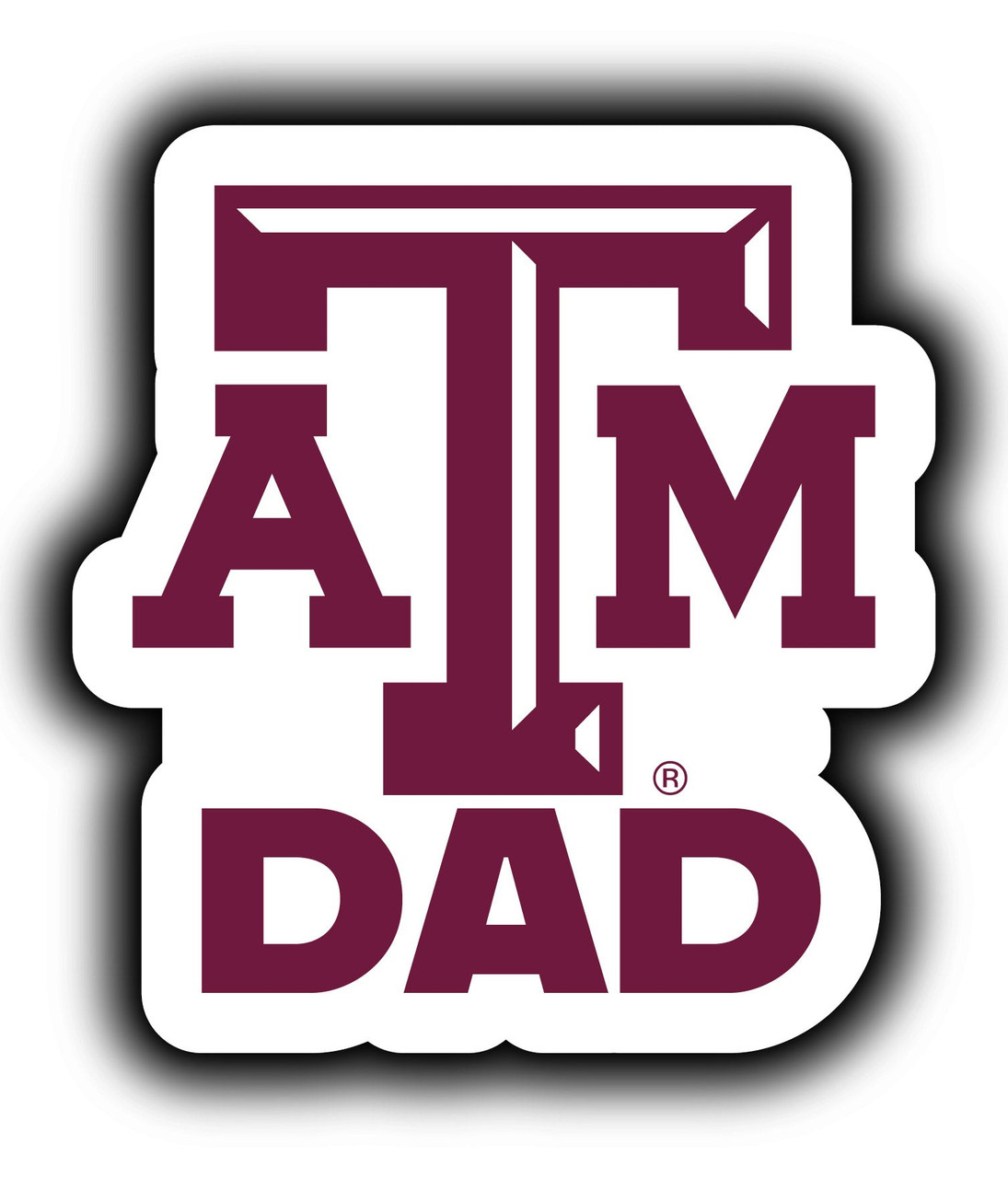 Texas A&M Aggies 4-Inch Proud Dad Die Cut Decal