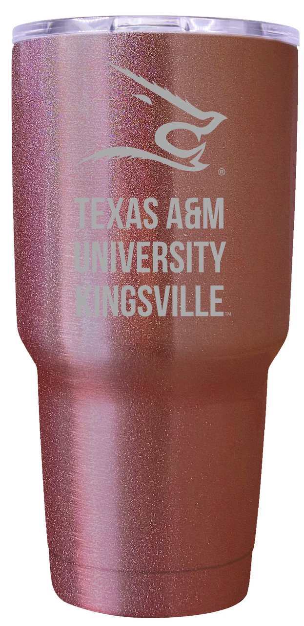 Texas A&M Kingsville Javelinas 24 oz Insulated Tumbler Etched - Rose Gold