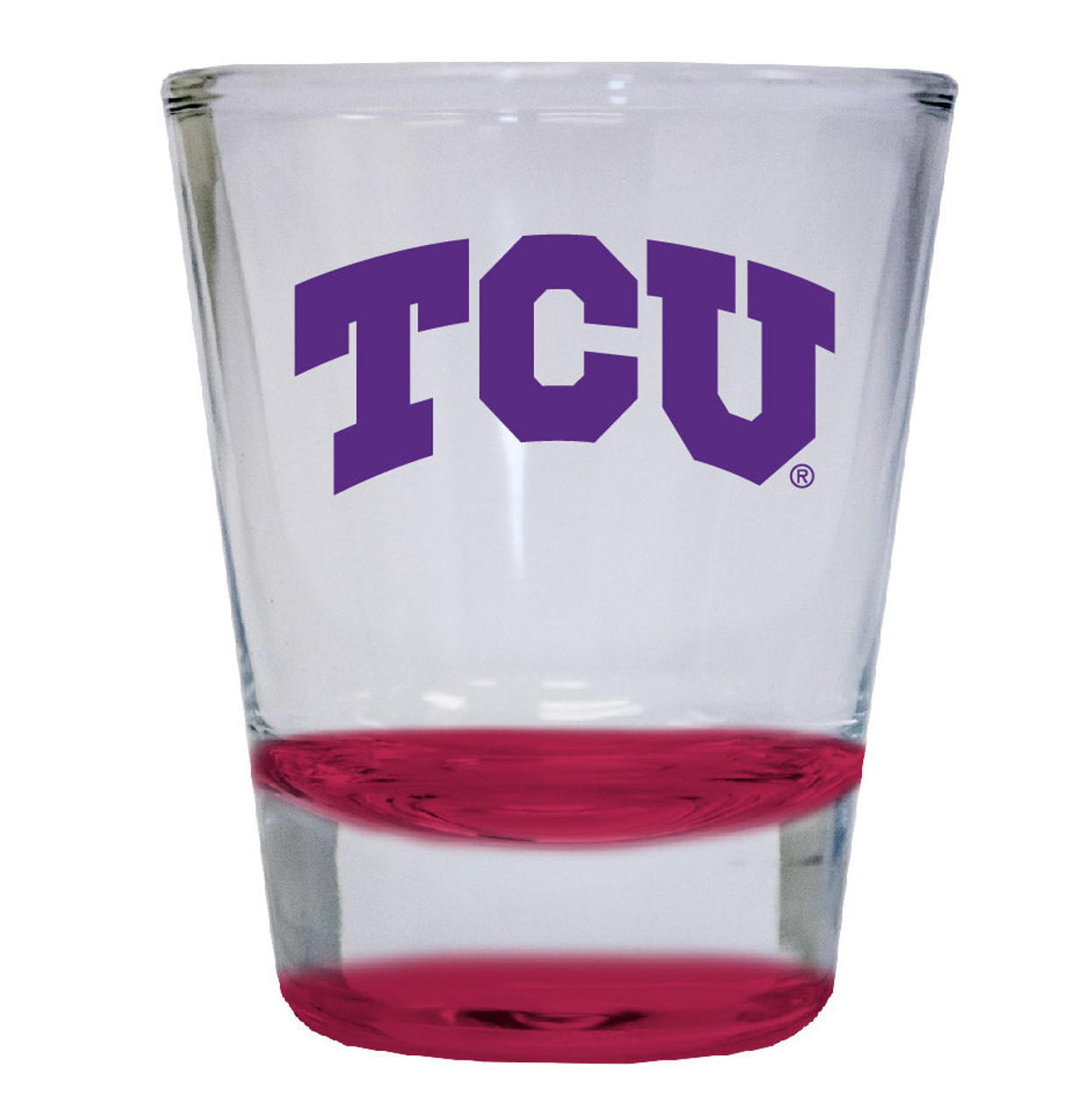 Texas Christian University 2 ounce Color Etched Shot Glasses