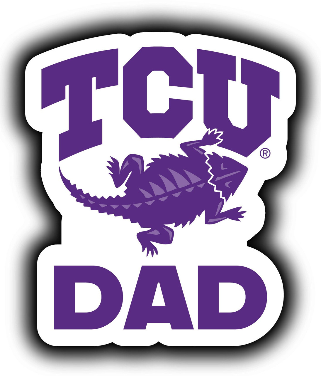 Texas Christian University 4-Inch Proud Dad Die Cut Decal