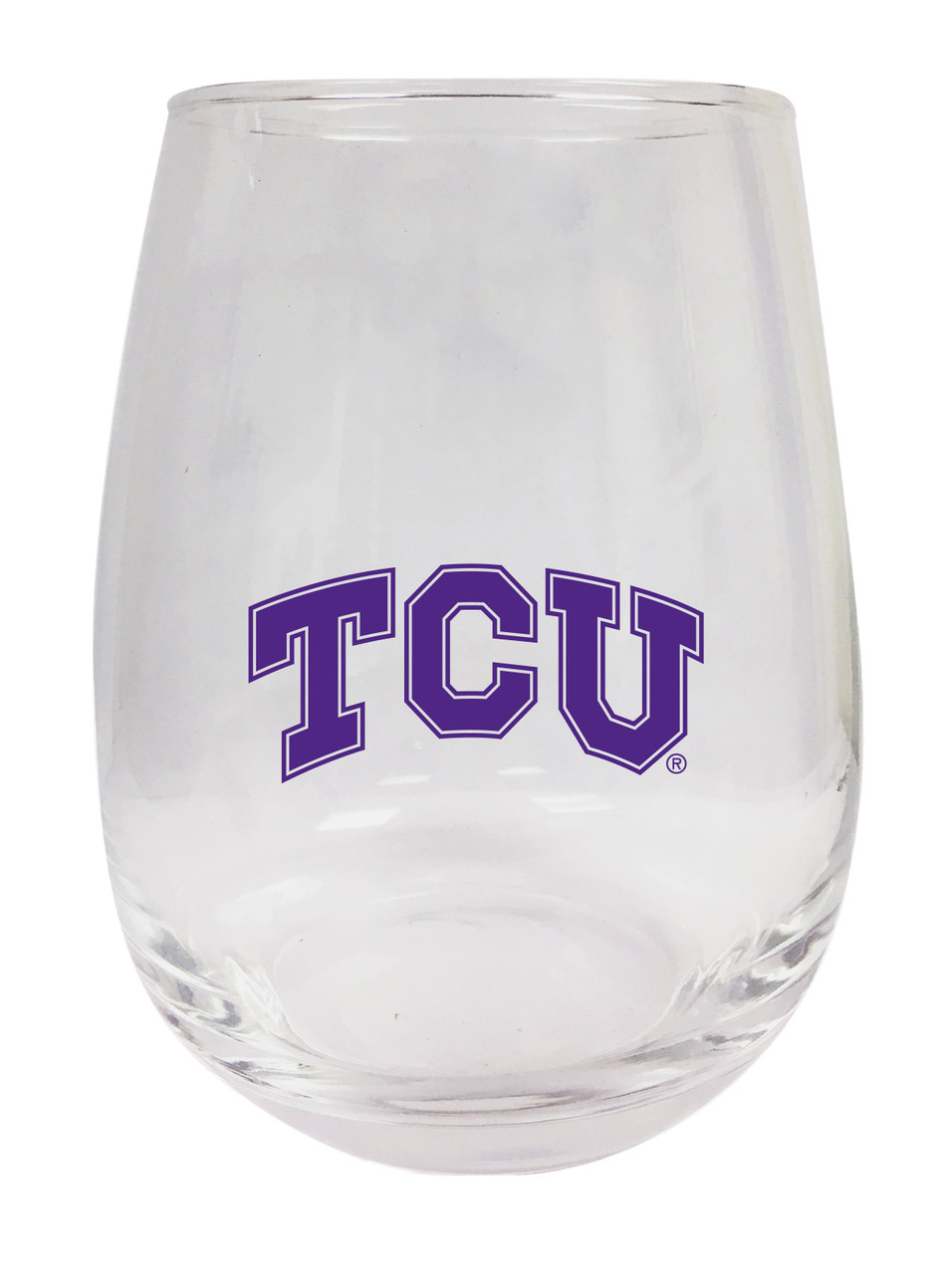 Texas Christian University 9 oz Stemless Wine Glass