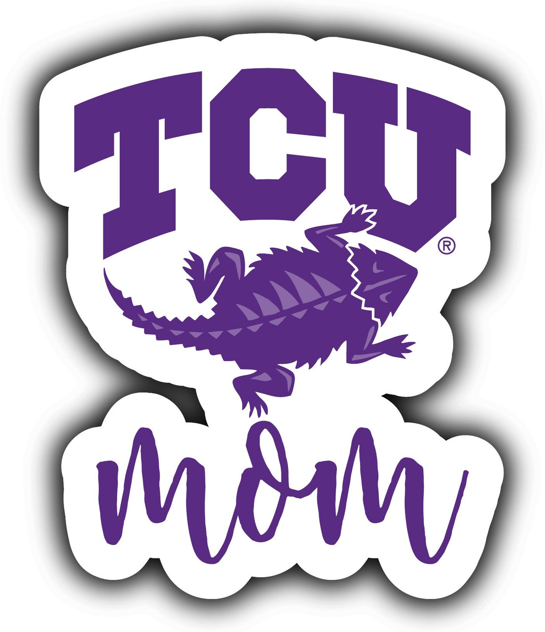 Texas Christian University Proud Mom 4-Inch Die Cut Decal