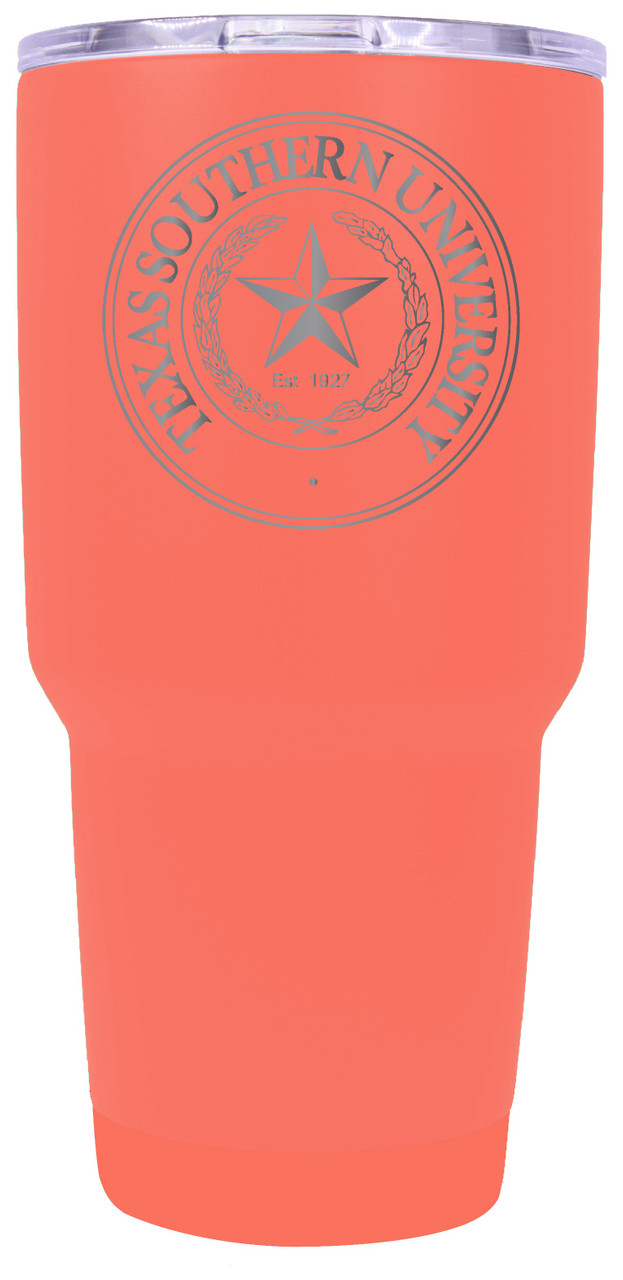 Texas Southern University 24 oz Insulated Tumbler Etched - Coral