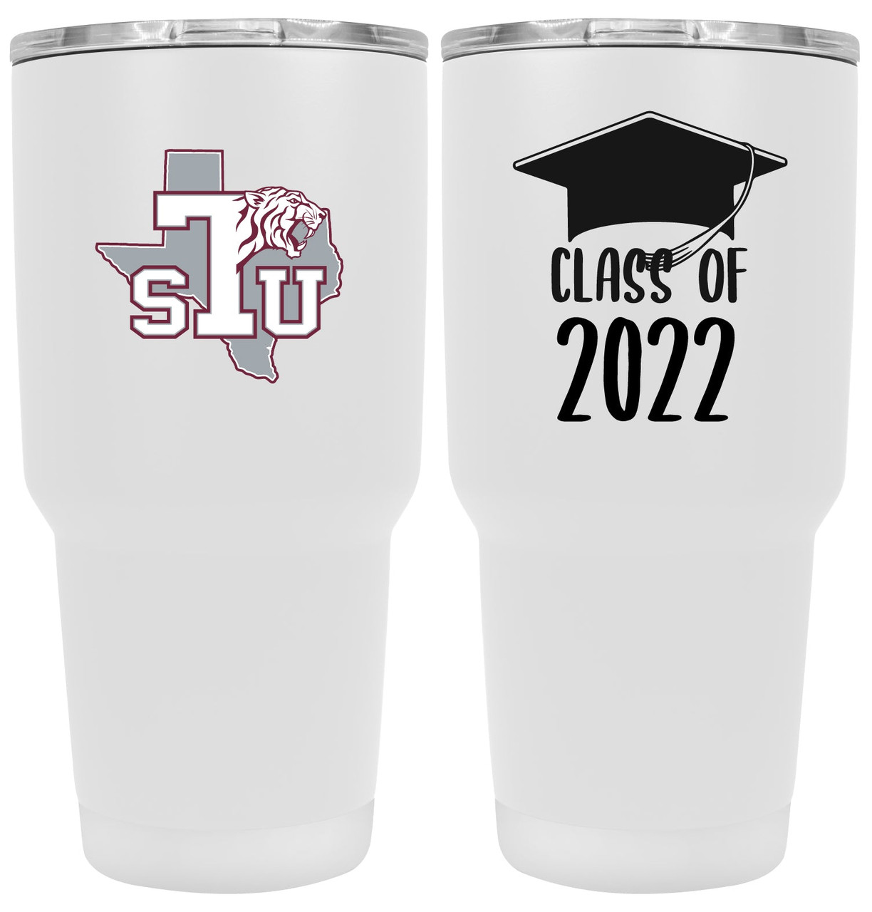 Texas Southernn Univerisity 24 OZ Insulated Stainless Steel Tumbler White