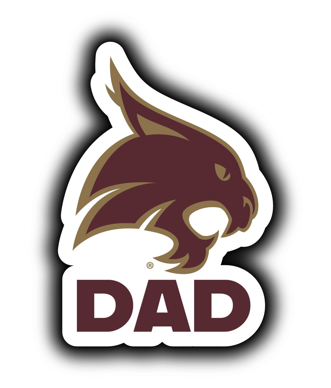 Texas State Bobcats 4-Inch Proud Dad Die Cut Decal