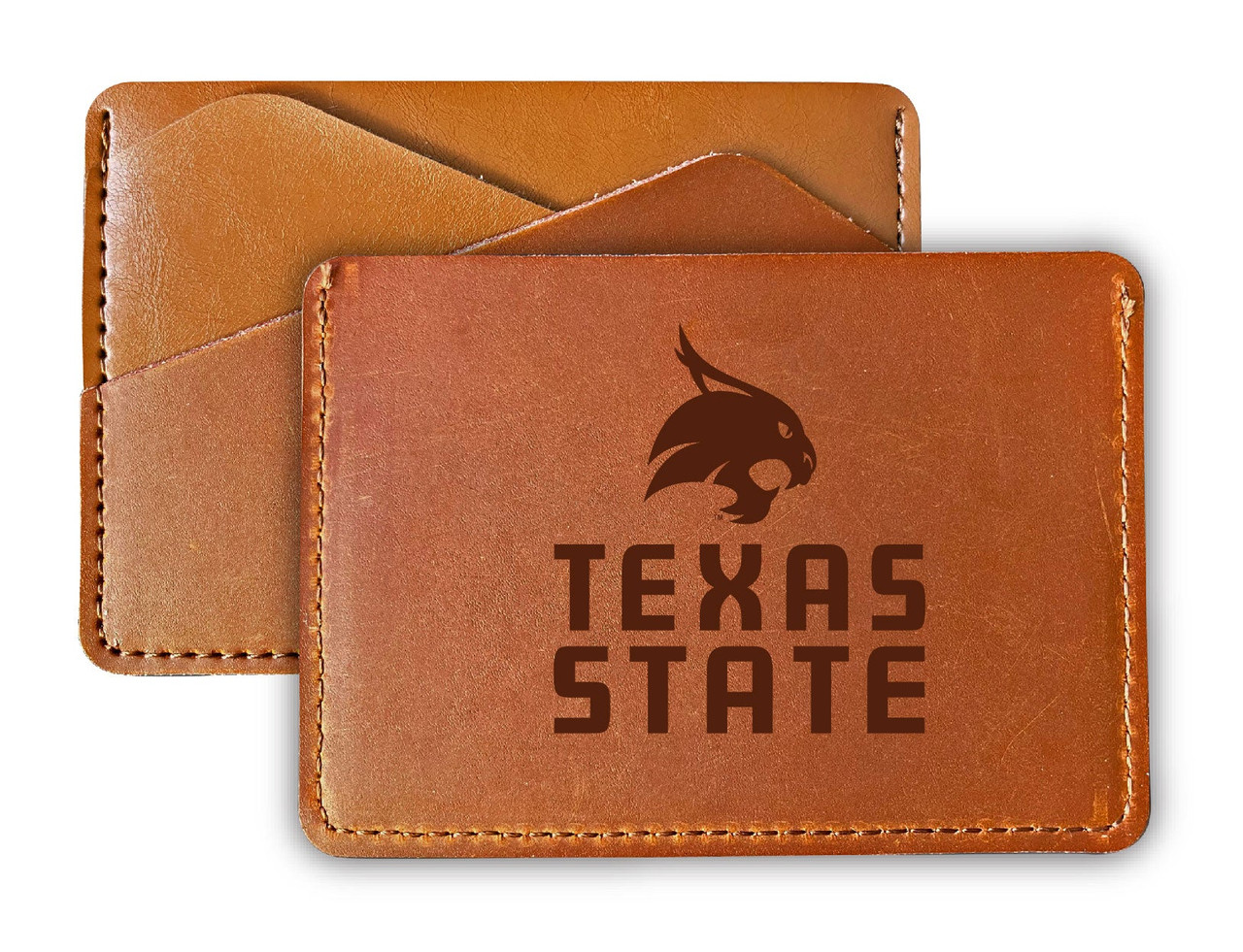 Texas State Bobcats College Leather Card Holder Wallet