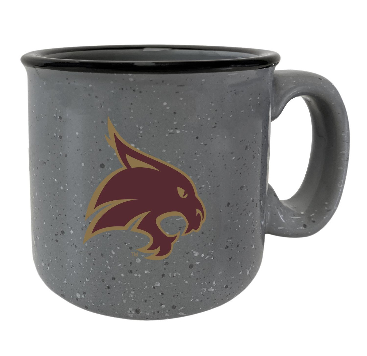 Texas State Bobcats Speckled Ceramic Camper Coffee Mug (Navy).