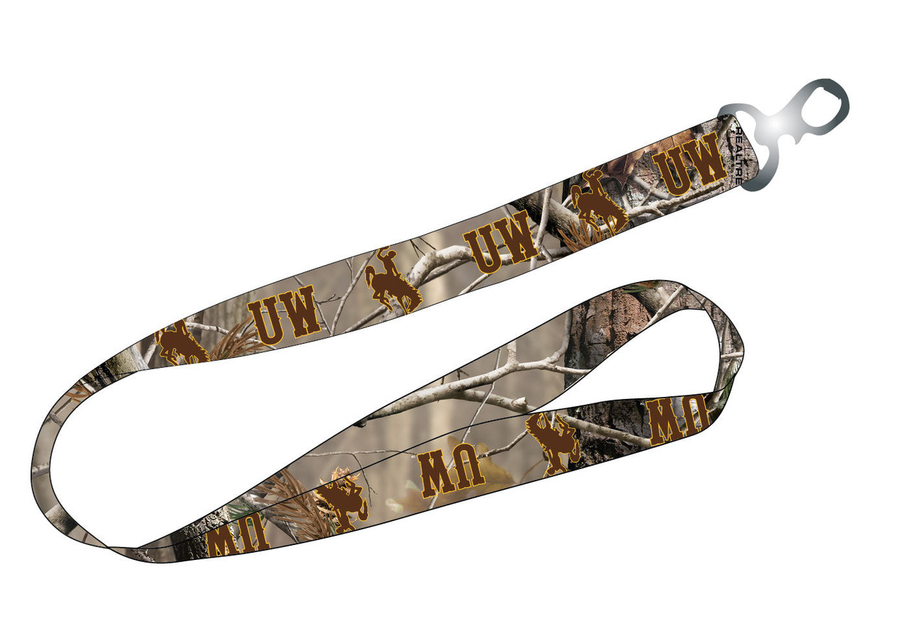 University of Wyoming Camo Lanyard