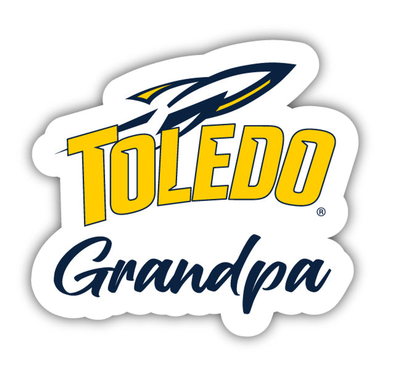 Toledo Rockets 4 Inch Proud Grandpa Die Cut Decal