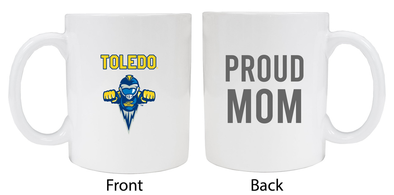 Toledo Rockets Proud Mom White Ceramic Coffee Mug (White).