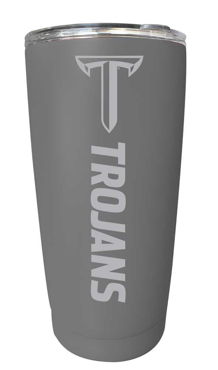 Troy University Etched 16 oz Stainless Steel Tumbler (Gray)