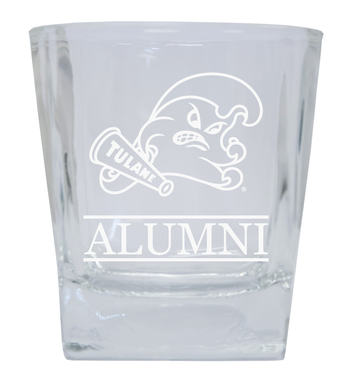 Tulane University Green Wave Etched Alumni 8 oz Shooter Glass Tumbler 2-Pack