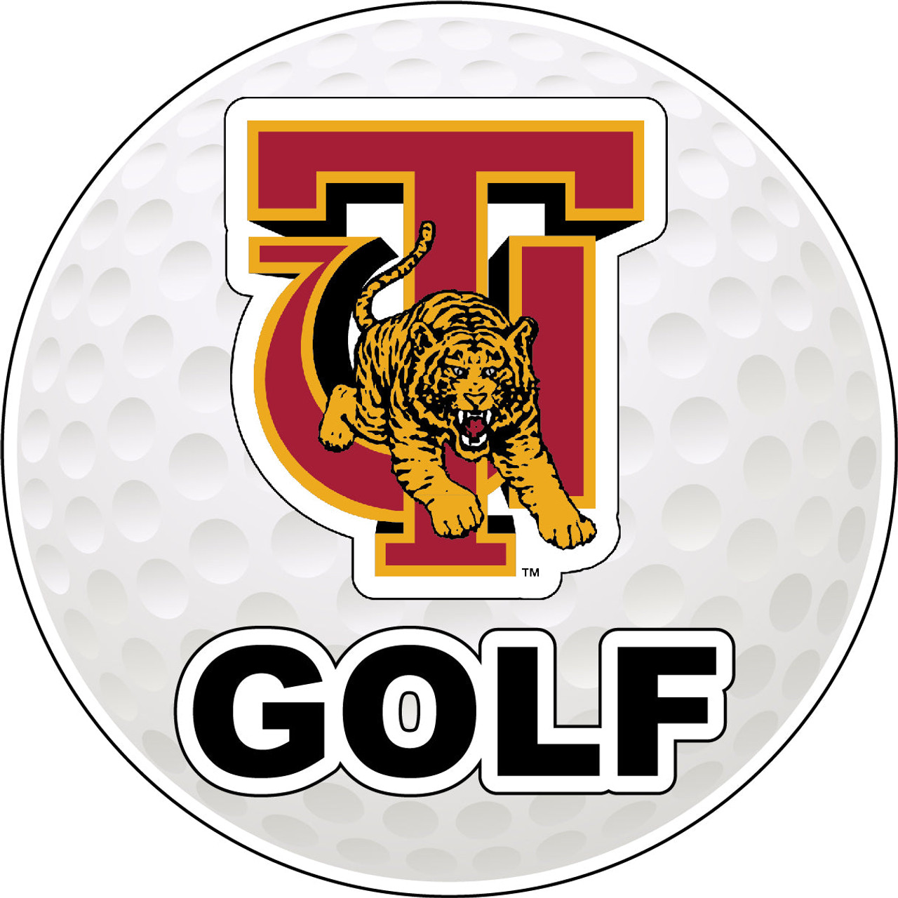 Tuskegee University 4-Inch Round Golf Ball Vinyl Decal Sticker