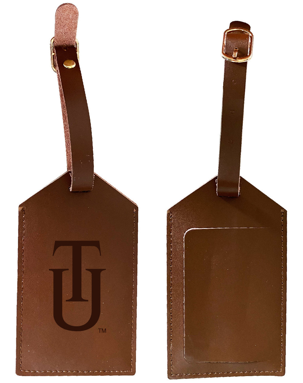 Tuskegee University Leather Luggage Tag Engraved