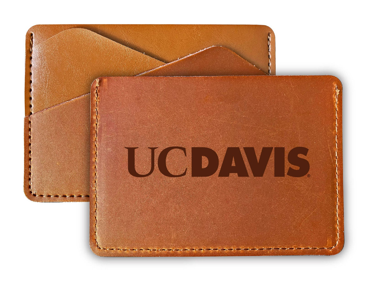 UC Davis Aggies College Leather Card Holder Wallet