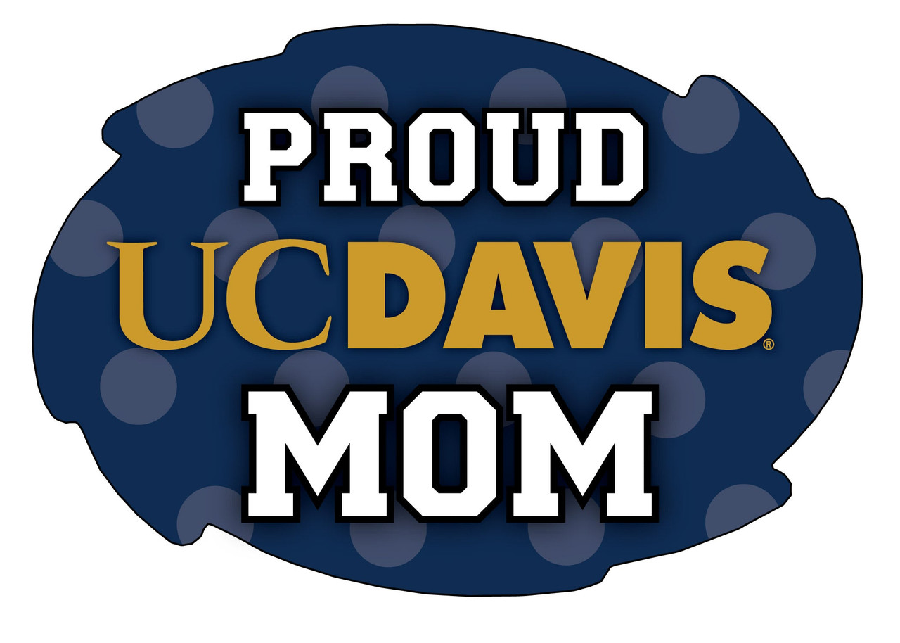 UC Davis Aggies NCAA Collegiate Trendy Polka Dot Proud Mom 5" x 6" Swirl Decal Sticker