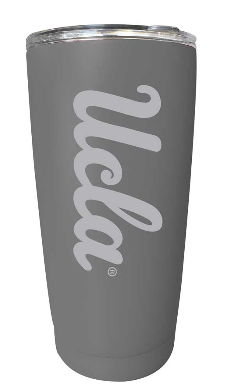 UCLA Bruins Etched 16 oz Stainless Steel Tumbler (Gray)