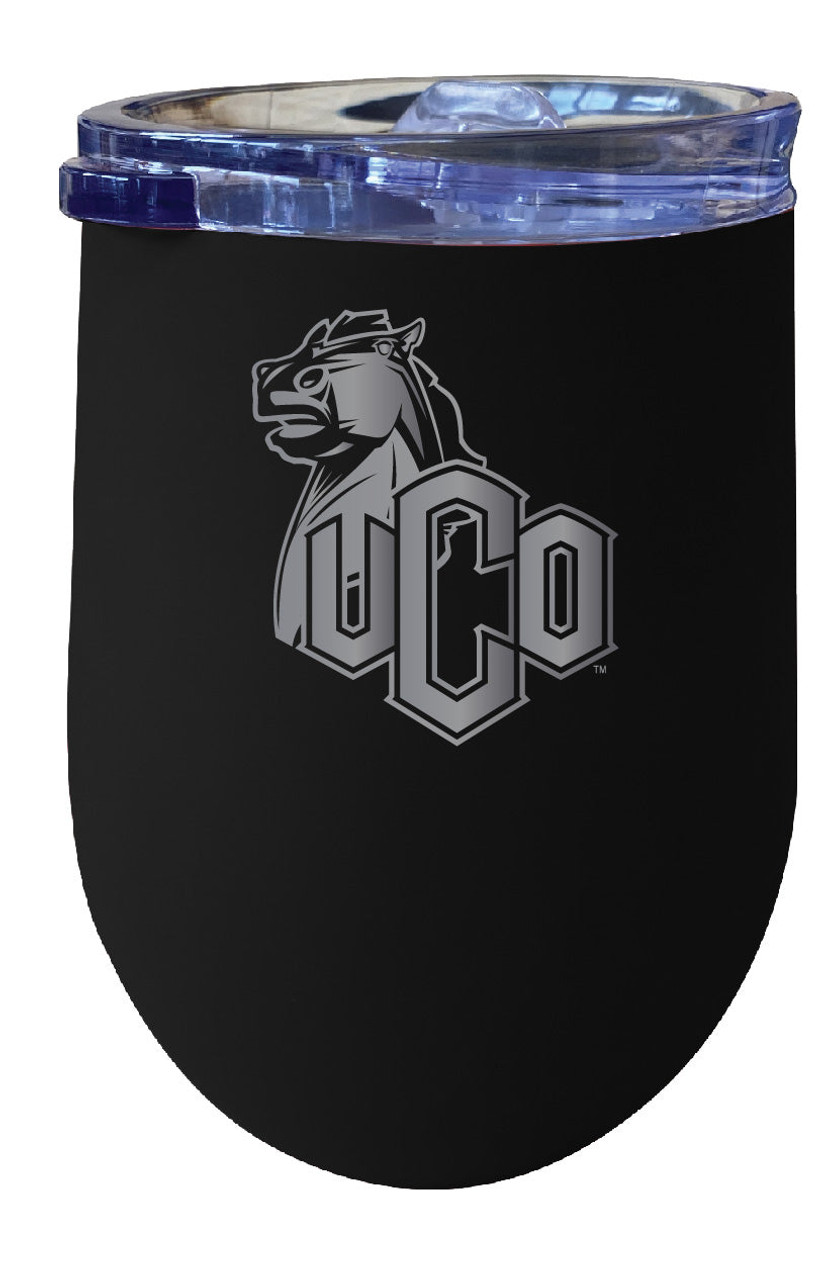 University of Central Oklahoma Bronchos 12 oz Etched Insulated Wine Stainless Steel Tumbler