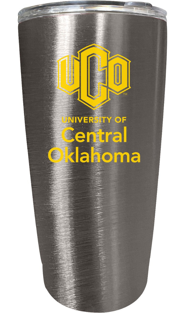 University of Central Oklahoma Bronchos 16 oz Insulated Stainless Steel Tumbler colorless