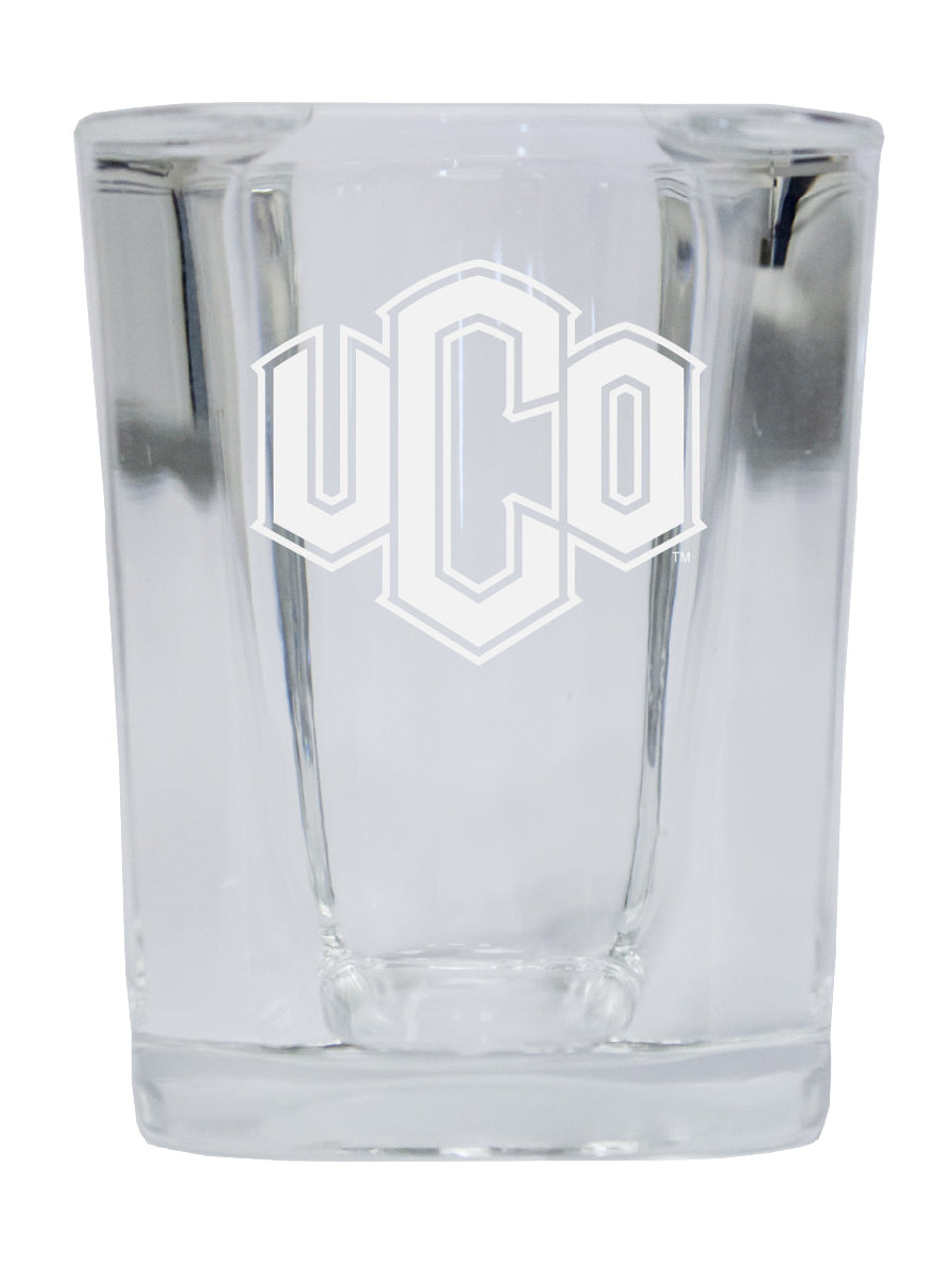 University of Central Oklahoma Bronchos 2 Ounce Square Shot Glass laser etched logo Design