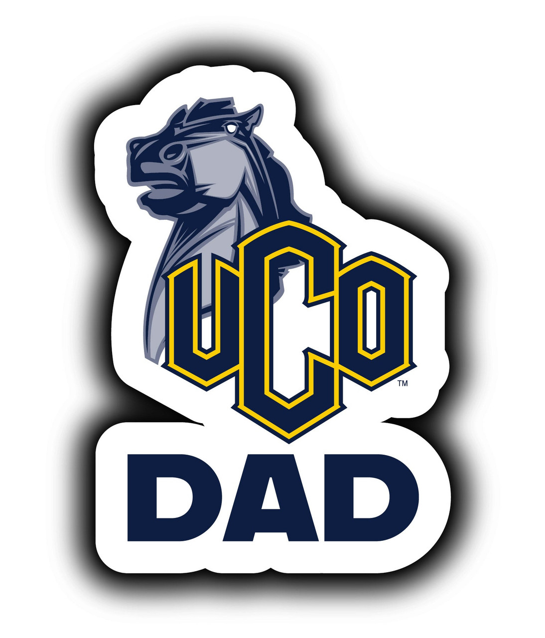 University of Central Oklahoma Bronchos 4-Inch Proud Dad Die Cut Decal
