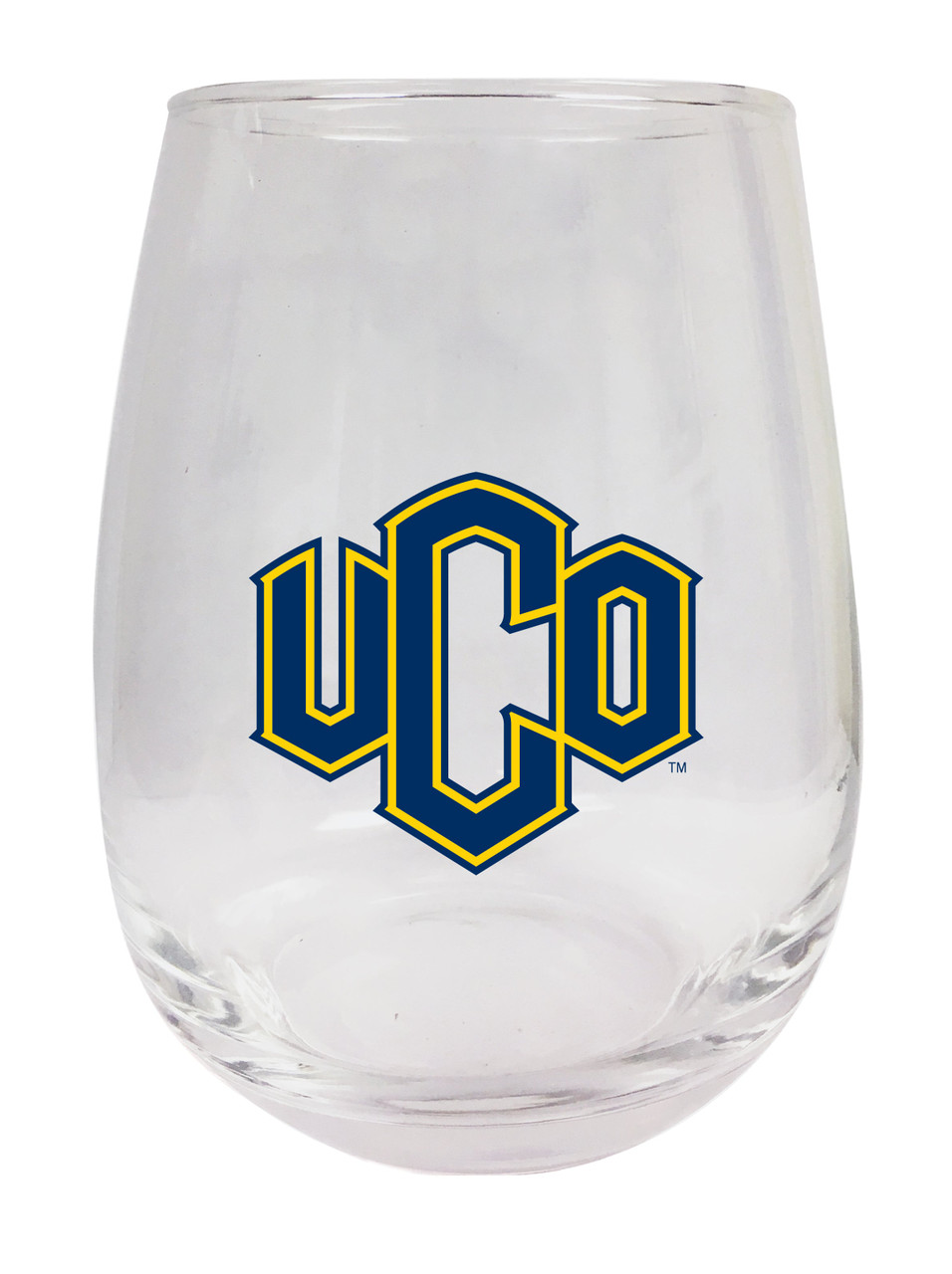 University of Central Oklahoma Bronchos 9 oz Stemless Wine Glass