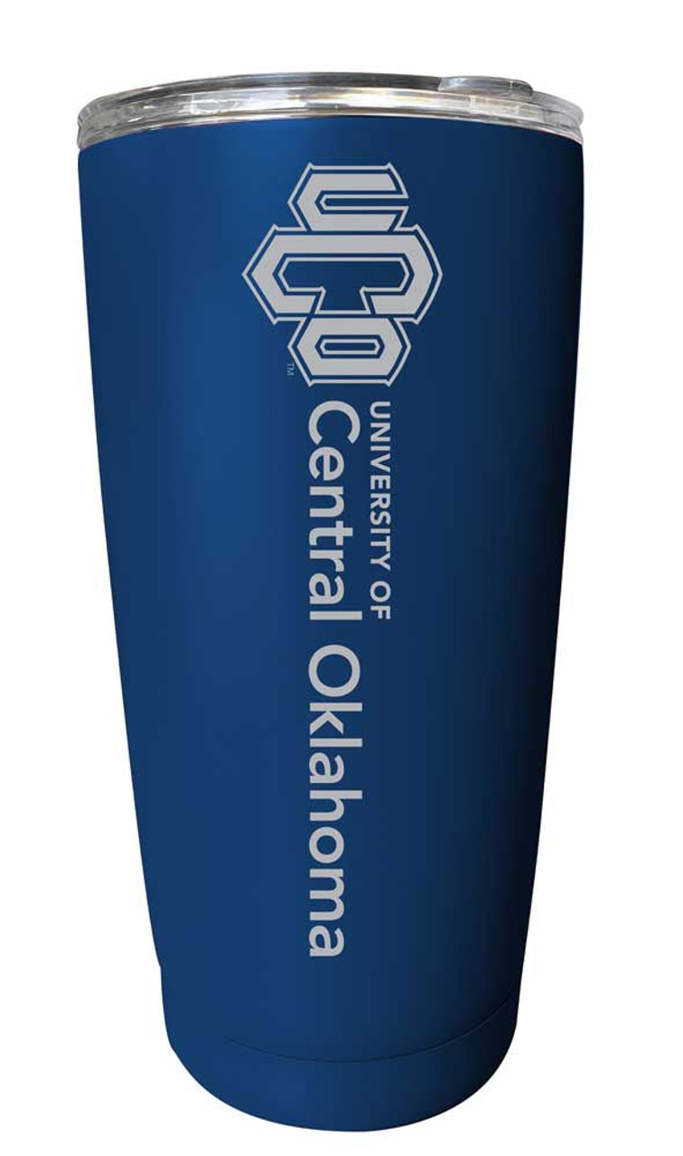 University of Central Oklahoma Bronchos Etched 16 oz Stainless Steel Tumbler (Choose Your Color)