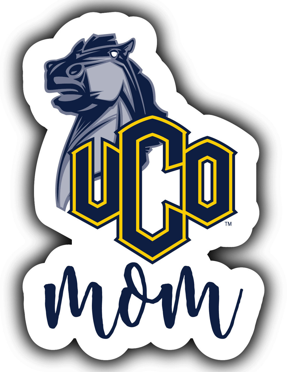 University of Central Oklahoma Bronchos Proud Mom 4-Inch Die Cut Decal