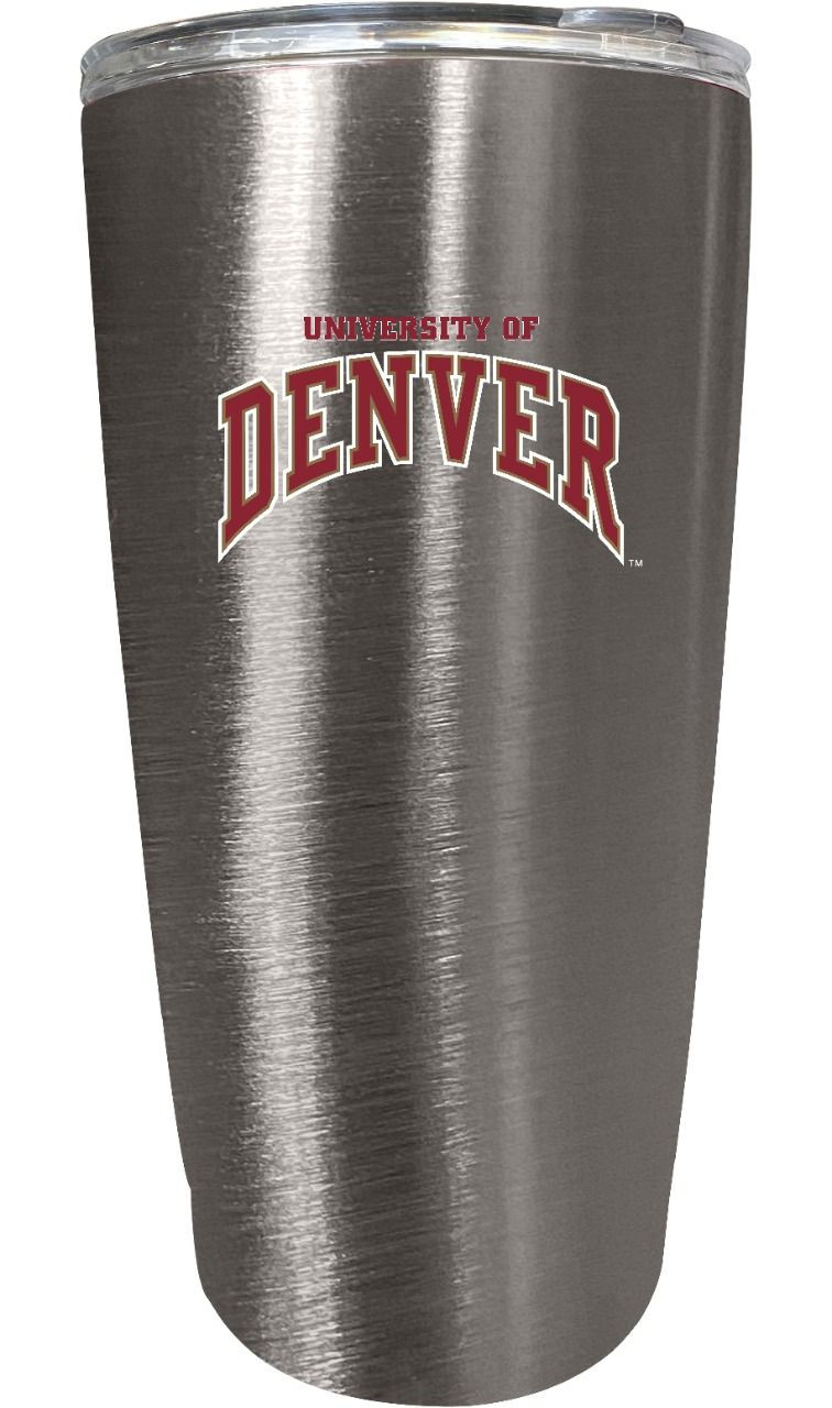 University of Denver Pioneers 16 oz Insulated Stainless Steel Tumbler colorless