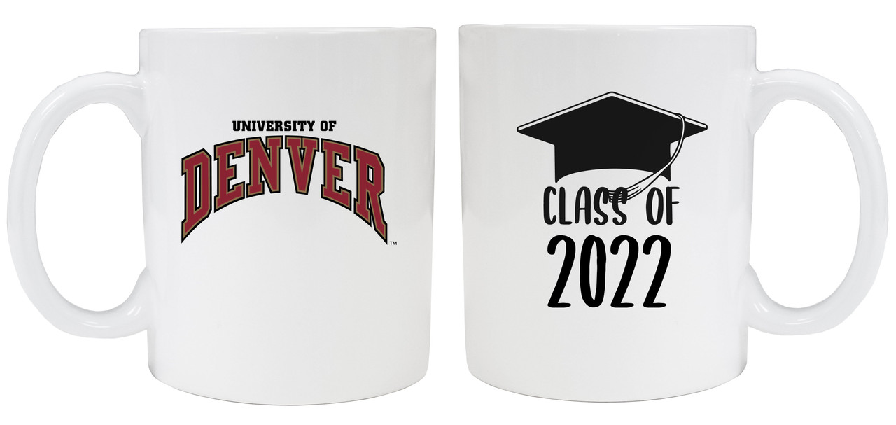 University of Denver Pioneers Grad Ceramic Coffee Mug White