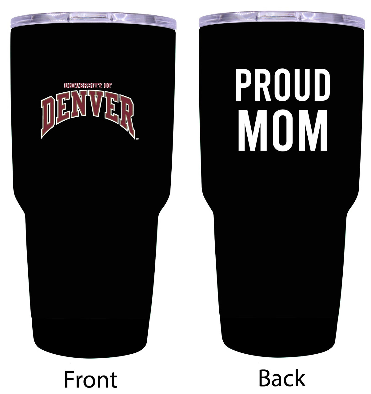 University of Denver Pioneers Proud Mom 24 oz Insulated Stainless Steel Tumblers Choose Your Color.