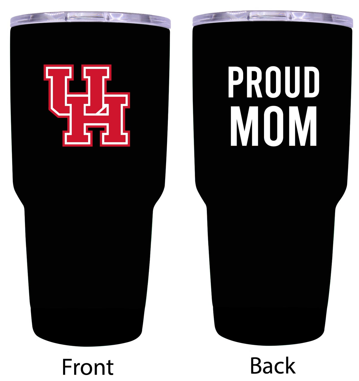 University of Houston Proud Mom 24 oz Insulated Stainless Steel Tumblers Black.