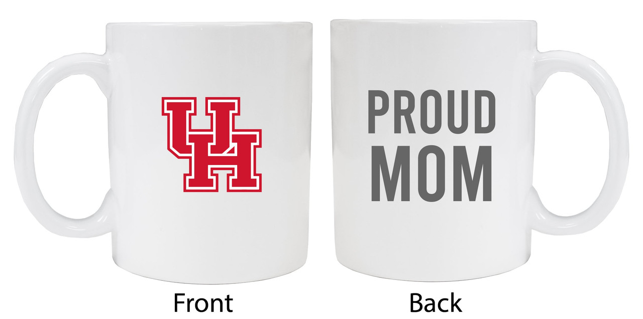 University of Houston Proud Mom White Ceramic Coffee Mug (White).