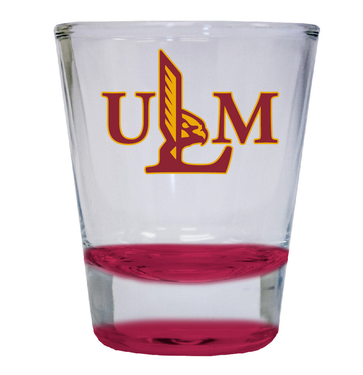 University of Louisiana Monroe 2 ounce Color Etched Shot Glasses